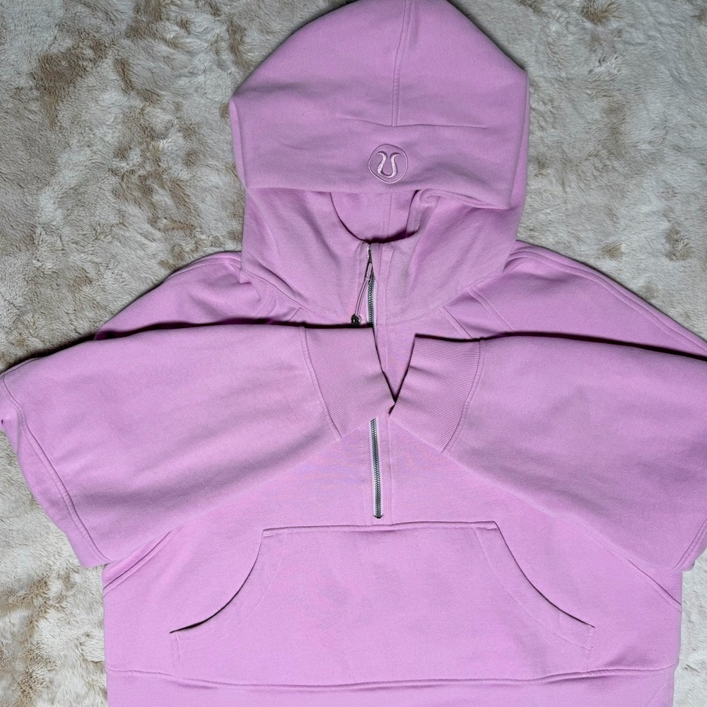 Women’s Lululemon Scuba Oversized Half-Zip Hoodie XL/XXL Dahlia Mauve - Picture 3 of 5